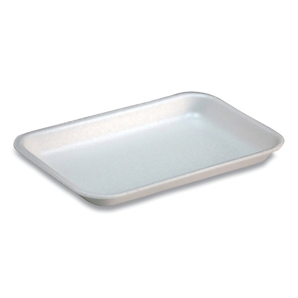 Pactiv Evergreen Supermarket Trays, #17S, 8.3 x 4.8 x 0.65, White, PK1000 51P117S